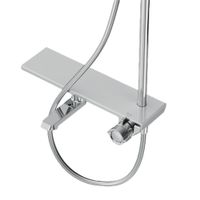 F0790700 Gem, душ.система: см-ль-полка д/ванны/душа, душ.штанга, верхн. душ 220мм, ручн.душ, хром — фото 4, Душевые стойки