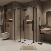 Товар: Душевое ограждение Grossman Galaxy 1/2.K33.01.90.21.02-1/2.K33.01.10L.21.02 (90х100х195) раздвижная,черный матовый,стекло шиншилла,2 места 300.K33.01.90R10L.21.02 - фото 3 Душевое ограждение Grossman Galaxy 1/2.K33.01.90.21.02-1/2.K33.01.10L.21.02 (90х100х195) раздвижная,черный матовый,стекло шиншилла,2 места 300.K33.01.90R10L.21.02 — фото 3, Прямоугольные душевые уголки