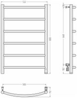 Товар: Полотенцесушитель электрический Сунержа Галант 4.0 800х500 МЭМ правый Без покрытия 00-0831-8050 - фото 3 Полотенцесушитель электрический Сунержа Галант 4.0 800х500 МЭМ правый Без покрытия 00-0831-8050 — фото 3, Электрические полотенцесушители