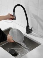 Смеситель для кухни с гибким изливом и режимом душ BELZ , оружейная сталь арт-B74810-3 — фото 11, Смесители для кухни