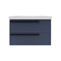 Тумба под раковину подвесная La Fenice Elba TWIN , синяя арт-FNC-01-ELB-BG-80-2 — фото 1, Тумбы под раковину