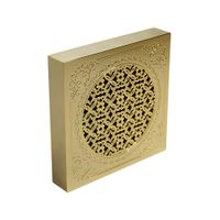 VENTILATORO Вентилятор д/ванной комнаты D120 mm, с декоративной решеткой 180x180 mm, золото 23004 — фото 1, Вытяжные вентиляторы