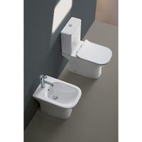 Биде напольное Azario FRETTA SQUARE Размер 525х340х400 мм., белый арт-AZ-1215C — фото 8, Биде напольные