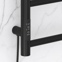 Полотенцесушитель электрический Стилье Формат 27 800х500 левый Чёрный арт-17529-8050 — фото 2, Электрические полотенцесушители