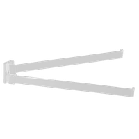 Полотенцедержатель COLOMBO DESIGN LOOK B1612.BM двойной цвет белый матовый — фото 3, Полотенцедержатели