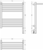 Товар: Полотенцесушитель электрический Сунержа Богема 3.1 с полкой 600х500 МЭМ правый Состаренная латунь 051-6007-6050 - фото 3 Полотенцесушитель электрический Сунержа Богема 3.1 с полкой 600х500 МЭМ правый Состаренная латунь 051-6007-6050 — фото 3, Электрические полотенцесушители
