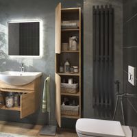 Товар: Шкаф-пенал VIGO Wing 35 подвесной дуб золотой (pp.WIN.35 дуб золотой) - фото 3 Шкаф-пенал VIGO Wing 35 подвесной дуб золотой (pp.WIN.35 дуб золотой) — фото 3, Шкафы для ванной