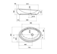 Товар: Раковина Scarabeo MOAI накладная без перелива без отверстий цвет белый арт-8601 - фото 5 Раковина Scarabeo MOAI накладная без перелива без отверстий цвет белый арт-8601 — фото 5, Раковины накладные