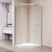 Душевой уголок RGW PA-83 80x80, трапеция, профиль хром, стекло прозрачное/6 мм, арт-78088388-11 — фото 8, Душевые уголки трапеция