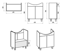 Тумба под раковину арт-Э-Изе01070-021Н — фото 5, Тумбы под раковину