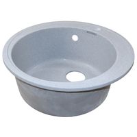 Кухонная мойка AZARIO Solo 505x505x190 искусственный мрамор, сифон в комплекте, цвет серый арт-CS00105236 — фото 1, Кухонные мойки