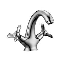 Q02 Смеситель для раковины, монолит.излив 142мм, р/ДВ, хром, ROS, Q02-61 — фото 1, Смесители для раковины