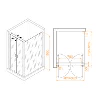 Душевой уголок RGW PA-144 (PA-104+Z-050-2+O-104) 900x1200 060814492-011 — фото 1, Душевые уголки