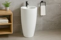 Раковина напольная Azario Dea 500х500х860 отдельностоящая круглая, белый арт-AZ-203 — фото 1, Раковины напольные