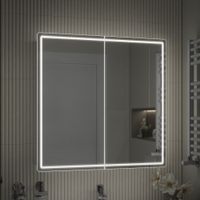 Зеркальный шкаф VIGO Geometry Comfort 80 подвесной белый (221) — фото 4, Зеркальные шкафы в ванную