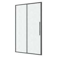 Дверь в нишу Niagara Nova NG-34-L11CHGR (110х195) графит,раздвижная влево,стекло шиншилла,1 место — фото 2, Раздвижные душевые двери