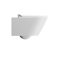 унитаз подвесной KUBE X безободковый с водоворотной системой смыва Swirlflush фаянсовый белый матовый арт-941509 — фото 1, Подвесные унитазы