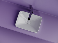 Раковина встраиваемая сверху CERAMICANOVA Element с отверстием слива - перелива прямоугольной формы 460x330x170 мм цвет белый арт. арт-CN6078 — фото 4, Раковины встраиваемые сверху