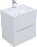 Тумба с раковиной Aquanet Джейн 60 цв.белый матовый (раковина Фортуна) 00332531 — фото 2, Тумбы с раковиной