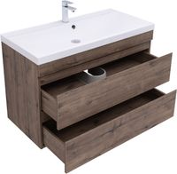 Тумба под раковину Aquanet Нота New 100 дуб веллингтон табак арт-00334194 — фото 2, Тумбы под раковину