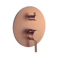 Встраиваемый смеситель на 2 потр. в комплекте с внутр. частью, медь шлифованная арт-AQM8803BC — фото 1, Смеситель для душа