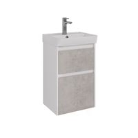 Тумба Lemark COMBI 45 см под 1 раковину, подвесная/напольная, 2 ящика, цвет фасада: Бетон, цвет корп арт-LM03C45T-Beton — фото 6, Тумбы под раковину