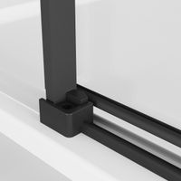 Душевое ограждение Niagara Nova NG-6828-34ВLACK (80х80х195) квадрат,черный матовый,двери раздвижные,стекло прозрачное,1 место NG-6828-34BLACK — фото 11, Квадратные душевые уголки