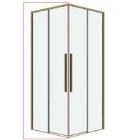 1/2 душевого ограждения Grossman Galaxy 1/2.K33.01.12.32.00 (120х195) золото сатин,стекло прозрачное, 1 место — фото 1, Раздвижные душевые двери