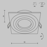 Встраиваемый светильник Technical арт-DL024-2-01W — фото 8, Точечные светильники