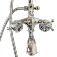 PRESTIGE Душевой настенный гарнитур (см-ль д/ванны/колонна ARCO/верхний душ/шланг/ручной душ), хром 32779 — фото 2, Душевые гарнитуры