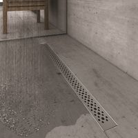 Желоб BERGES водосток C1 Brise 600, матовый хром, S-сифон D50 H60 боковой арт-090131 — фото 1, Душевые лотки