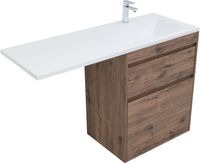 Товар: Тумба с раковиной Aquanet Токио 130 R напольная 2 ящика, цв. дуб веллингтон 00335590 - фото 6 Тумба с раковиной Aquanet Токио 130 R напольная 2 ящика, цв. дуб веллингтон 00335590 — фото 6, Тумбы с раковиной