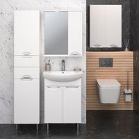 Тумба напольная с умывальником ELEGANSE 60 /хром/ AQUA DE MARCO 5060CELE — фото 4, Тумбы с раковиной