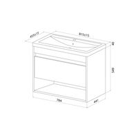 Тумба с умывальником IDDIS Zodiac X подвесная, с нишей, 80 см, белый, подходит умыв. 4078000i28 (ZDX80WNi95K) — фото 1, Тумбы с раковиной