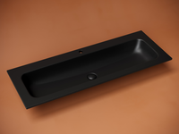 Раковина накладная мебельная Grace прямоугольная, c одним отверстием под смеситель 1210x457x137 мм, цвет черный матовый, арт. арт-CN7017MB — фото 2, Раковины встраиваемые сверху