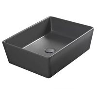 Раковина HATRIA HAPPY HOUR A0Y1VH08 накладная без отверстия без перелива цвет антрацит — фото 1, Раковины накладные