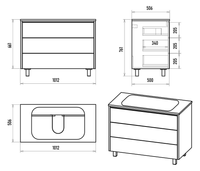 Тумба под раковину арт-ELC-0100-0302Я — фото 5, Тумбы под раковину