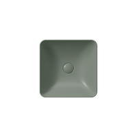 раковина накладная NUBES 38x38 без перелива агава матовый арт-903804 — фото 1, Раковины накладные