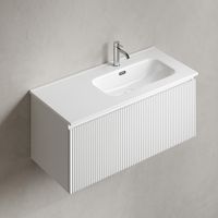 Тумба подвесная SANCOS Snob R 1.0 995х445х406, c одним ящиком оснащенным доводчиками, Bianco , арт. арт-SNR1.0100RW — фото 2, Тумбы под раковину