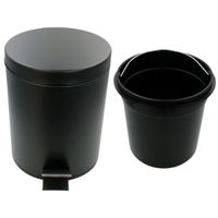 GIFORTES Ведро д/мусора 5 литров круглое, с крышкой SOFT CLOSE, черный матовый 32672 — фото 6, Мусорные ведра