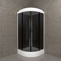 ДК Грэй-Блэк 90*90 А (7 мест+сифон D50, декор.крышка) арт-Щ0000067302 — фото 9, Душевые кабины