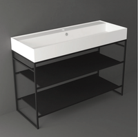 Товар: Металлическая структура SIMAS AGILE напольная цвет черный матовый AGSA121 - фото 2 Металлическая структура SIMAS AGILE напольная цвет черный матовый AGSA121 — фото 2, Консоли для раковины