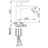 Cмеситель для раковины Azario Alanti керамический картридж, черный матовый арт-AZ-K1032B — фото 1, Смесители для раковины
