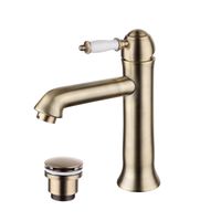 Villa Смеситель для раковины, монолит.излив 143мм дон.клап.Click/Clack, р/ОД, бронза, LM, арт-LM4837B — фото 1, Смесители для раковины