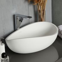 Раковина Onda округлая, белый матовый, MonteBianco арт-11020 — фото 1, Раковины накладные