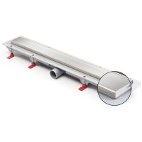 Душевой лоток AZARIO D50 Klasik 850 мм, боковой слив, пластиковый, рамка и решетка из нержавеющей стали арт-AZ-CH 850/50 KN — фото 2, Трапы для душа