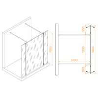Душевая перегородка RGW WA-052Gb (WA-016Gb+2Z-071Gb) 1200 351005223-16 — фото 1, Душевые перегородки