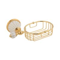 Товар: OLIVIA Решетка-корзинка настенная, керамика белая с золотым декором, золото 17533 - фото 1 OLIVIA Решетка-корзинка настенная, керамика белая с золотым декором, золото 17533 — фото 1, Полки