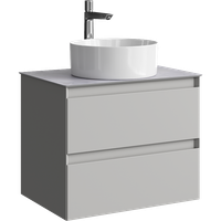 Товар: Подвесная тумба с двумя ящиками 65 см, цвет серый туман со столешницей серый камень и наставным умывальником арт-GE01652ST+STG662X476GS - фото 5 Подвесная тумба с двумя ящиками 65 см, цвет серый туман со столешницей серый камень и наставным умывальником арт-GE01652ST+STG662X476GS — фото 5, Тумбы с раковиной