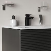 Тумба с умывальником IDDIS Bild подвесная, 60 см, темно-серый арт-BIL60G0i95K — фото 1, Тумбы с раковиной